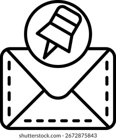 Pino de papel Line vetor Icon Design