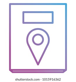 paper with pin location vector illustration design