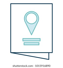 paper with pin location vector illustration design