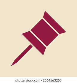 Paper Pin red trendy useful vector Illustration design pretty colorful background.eps
