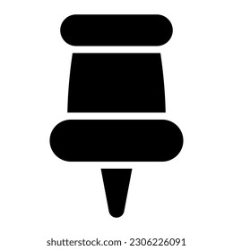 Paper Pin Simple Line Icon Symbol