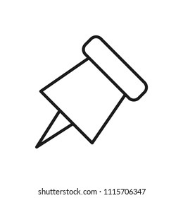 paper pin vector icon