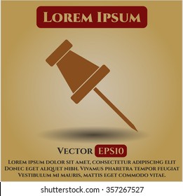 Paper Pin vector icon