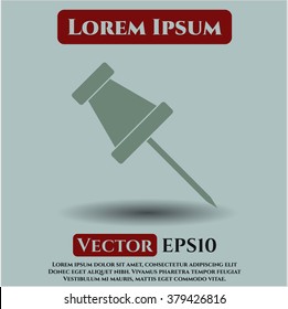 Paper Pin vector icon