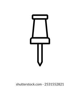 Paper pin vector icon, flat design symbol.