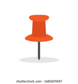 Paper Pin vector with orange color.