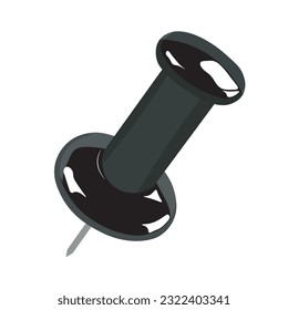 paper pines with a black plastic holder and iron nails vector digital design graphic 2d flat illustration.