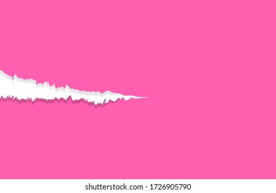 paper pink with tear marks for banner copy space, paper rip torn pink square background, paper with edge tear, sheet paper card rip for advertising message text, pink notepaper memo torn texture