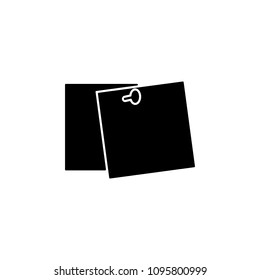paper pinned icon. Element of web icon for mobile concept and web apps. Isolated paper pinned icon can be used for web and mobile on white background