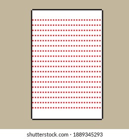 Paper pixel art. Vector illustration.