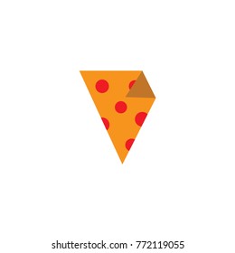 Paper pizza logotype