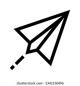 paper plan trendy favorites icon vector