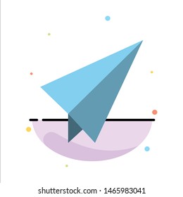 Paper, Paper plane, Plane Abstract Flat Color Icon Template. Vector Icon Template background