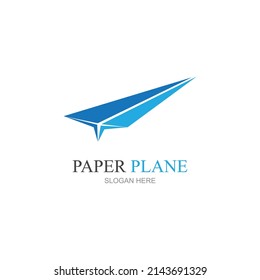 Paper Plane aircraft trail Signature Icon Logo Design