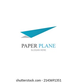 Paper Plane aircraft trail Signature Icon Logo Design