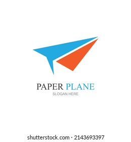 Paper Plane aircraft trail Signature Icon Logo Design