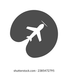 Paper Plane,  Airplane logo design illustration