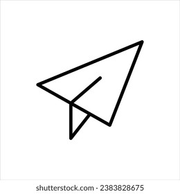 Paper plane airplane vector icon