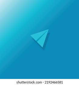 Paper plane aqua colored, nice color,  cool color and bright color