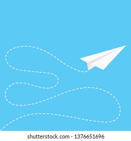 Paper plane art of business success and leadership different concept idea. Vector start up and launch. New ideas. Paper airplane for your invention and development. Creative background, banner.