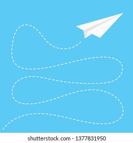 Paper plane art of business success and leadership different concept idea. Vector start up and launch. New ideas. Paper airplane for your invention and development. Creative background, banner.