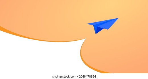 Plano de papel con gran sombra realista. Concepto de sueño