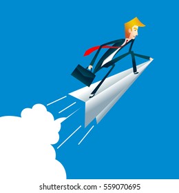 paper plane. bussiness concept