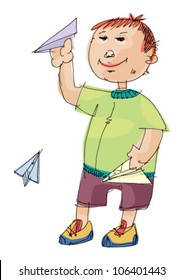paper plane - cartoon