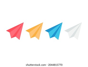Paper plane cartoon vector. Paper plane logo.