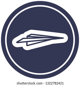 paper plane circular icon symbol