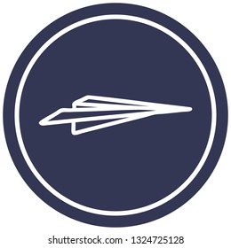 paper plane circular icon symbol