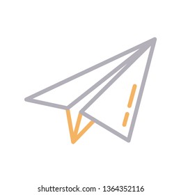 paper plane color line