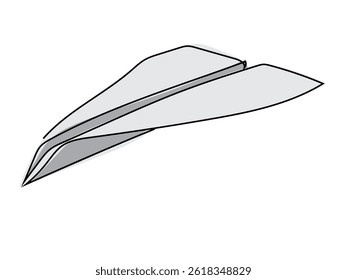 O plano de papel está em uma linha contínua e é desenhado em um plano de fundo branco.