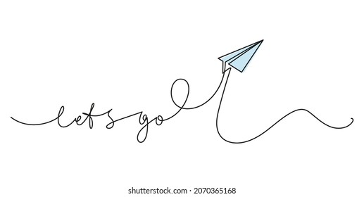 Paper plane continuous one line drawing. Concept of business messages and ideas. Minimalistic trend vector illustraation.