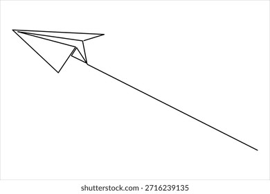 Plano de papel contínuo uma linha arte desenho de design