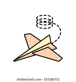 paper plane creative idea icon line dotted vector illustration eps 10