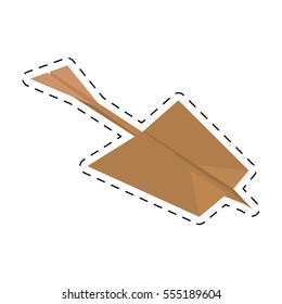 paper plane creative idea icon cut line vector illustration eps 10