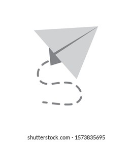 paper plane creativity business strategy icon vector illustration