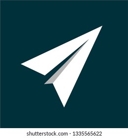 paper plane or cursor icon design inspiration. editable vector