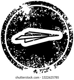 paper plane distressed icon symbol