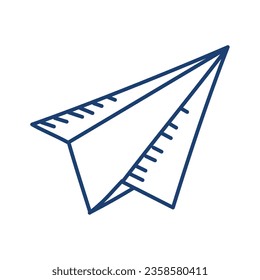 paper plane doodle icon vector