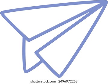 Paper Plane Doodle Vector Illustration