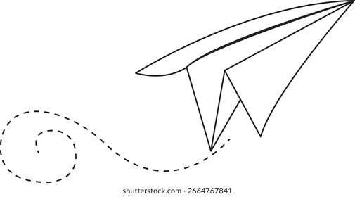 Elemento de Linha Pontilhado do Plano de Papel