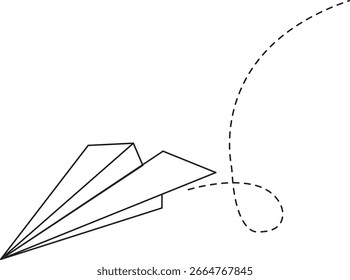 Elemento de Linha Pontilhado do Plano de Papel