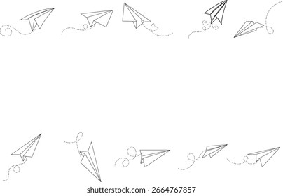 Elemento de Linha Pontilhado do Plano de Papel
