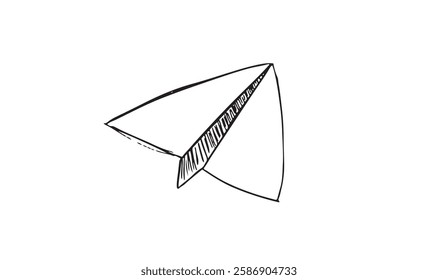 Paper plane drawing object icon black color aeroplane origami fly business airplane flight doodle freedom aircraft aviation message journey character cartoon airplane sketch wing line travel mail