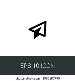 paper plane eps 10 simple icon