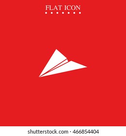 Paper plane flat icon.