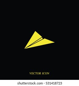 Paper plane flat icon.