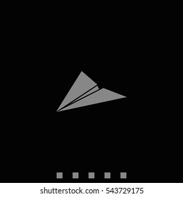 Paper plane flat icon.